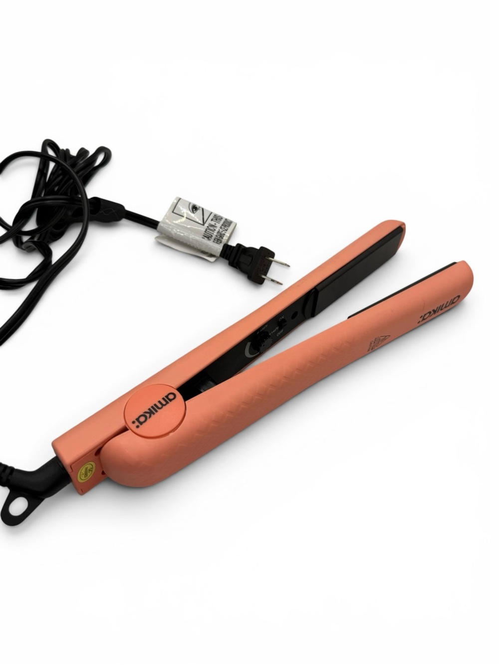 amika Coral Pink Mini Flat Iron Hair Straightener